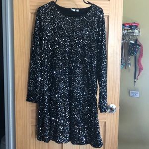 Gap sequin shift dress